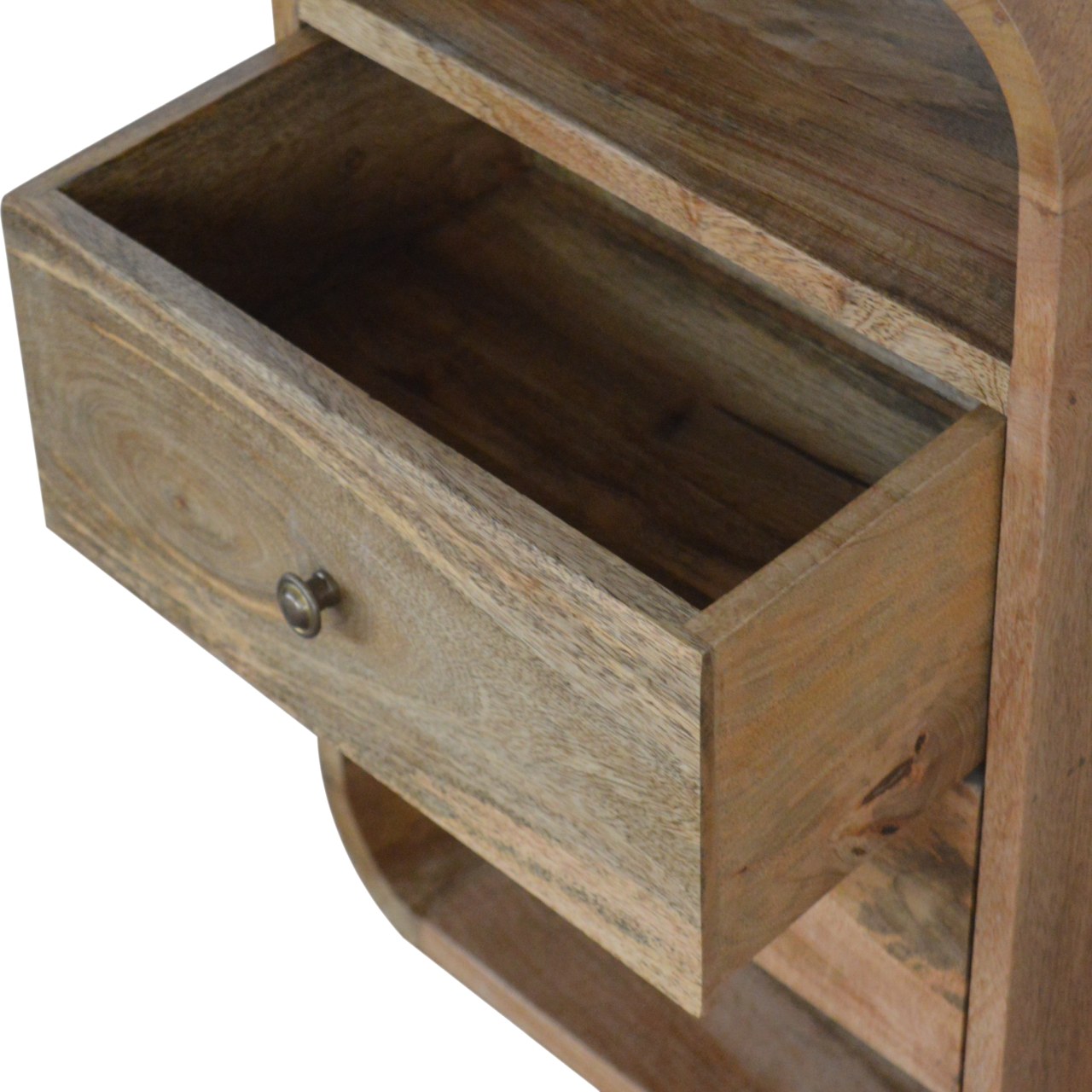 Solid Mango Wood London Bedside with 2 Drawers - Image 4