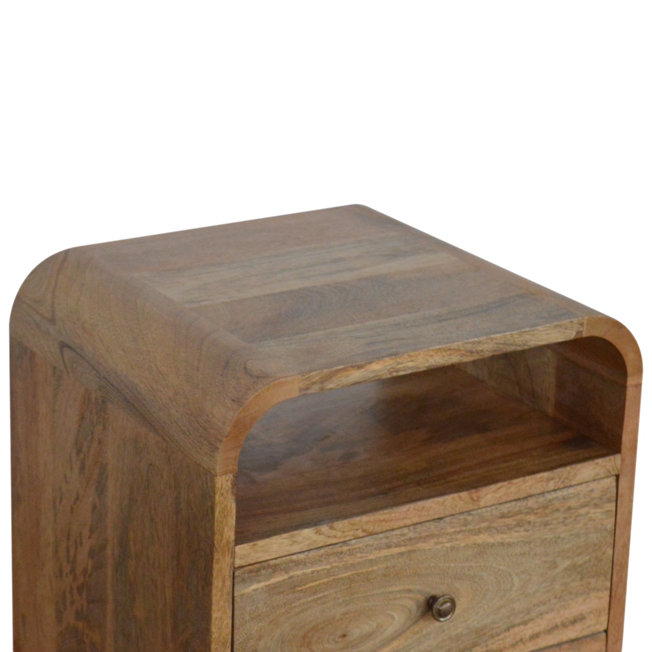 Solid Mango Wood London Bedside with 2 Drawers - Image 5