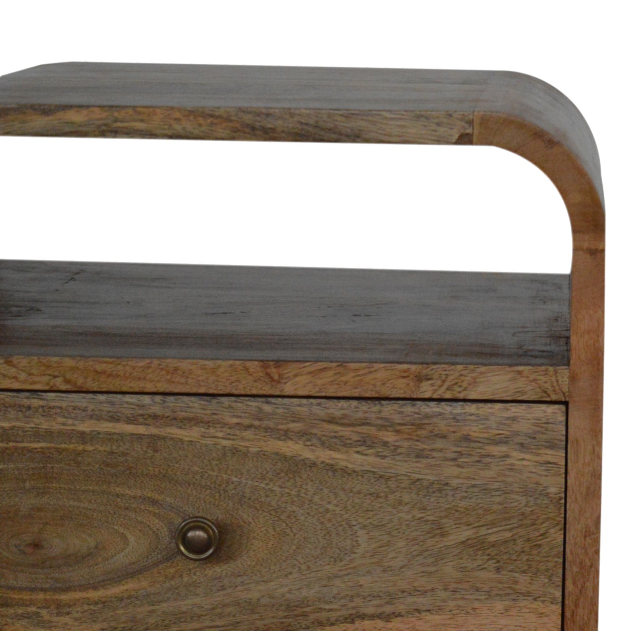 Solid Mango Wood London Bedside with 2 Drawers - Image 6