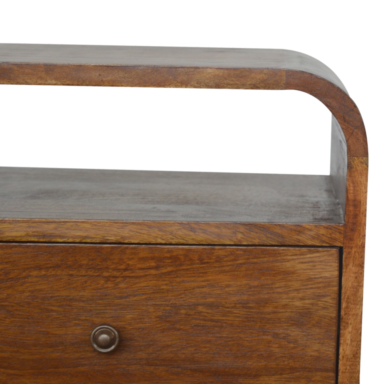 Chestnut Curve 2 Drawer Bedside - Image 4