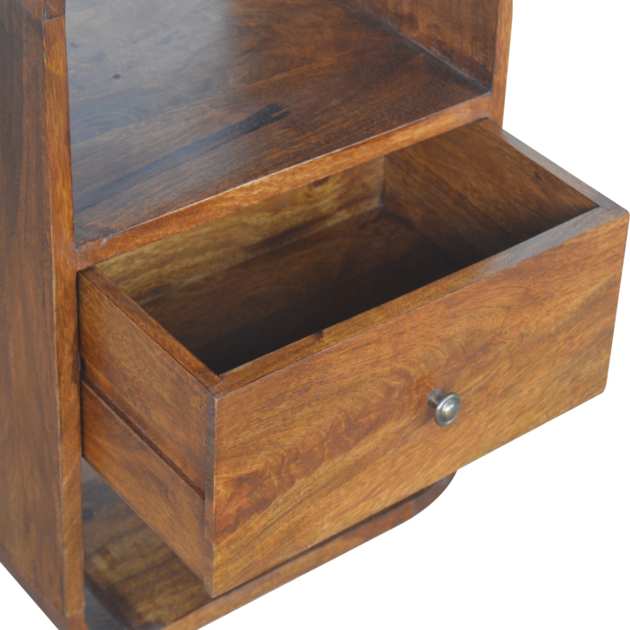 Chestnut Curve 2 Drawer Bedside - Image 6