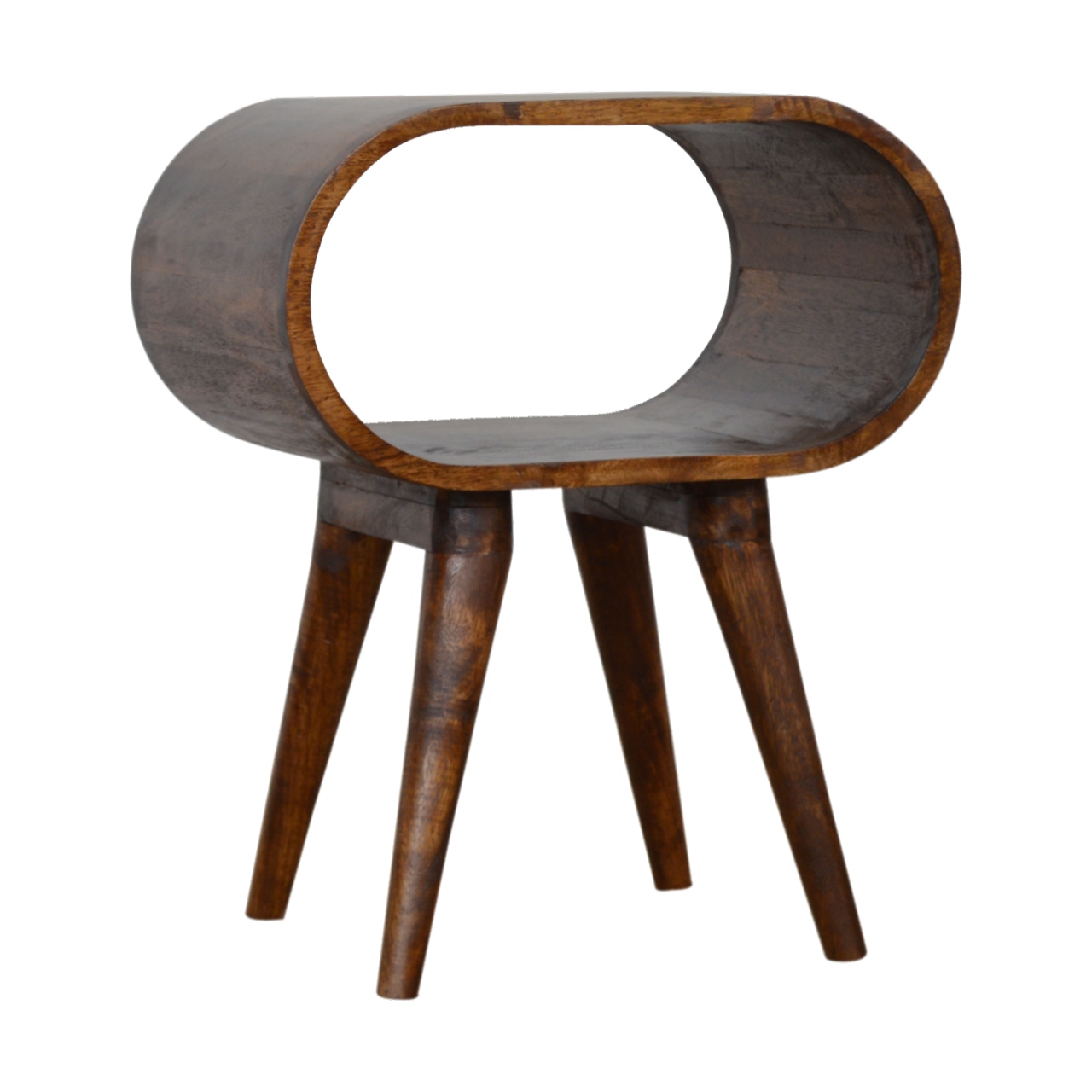 Solid Mango Wood Chestnut Open Nightstand - Image 2