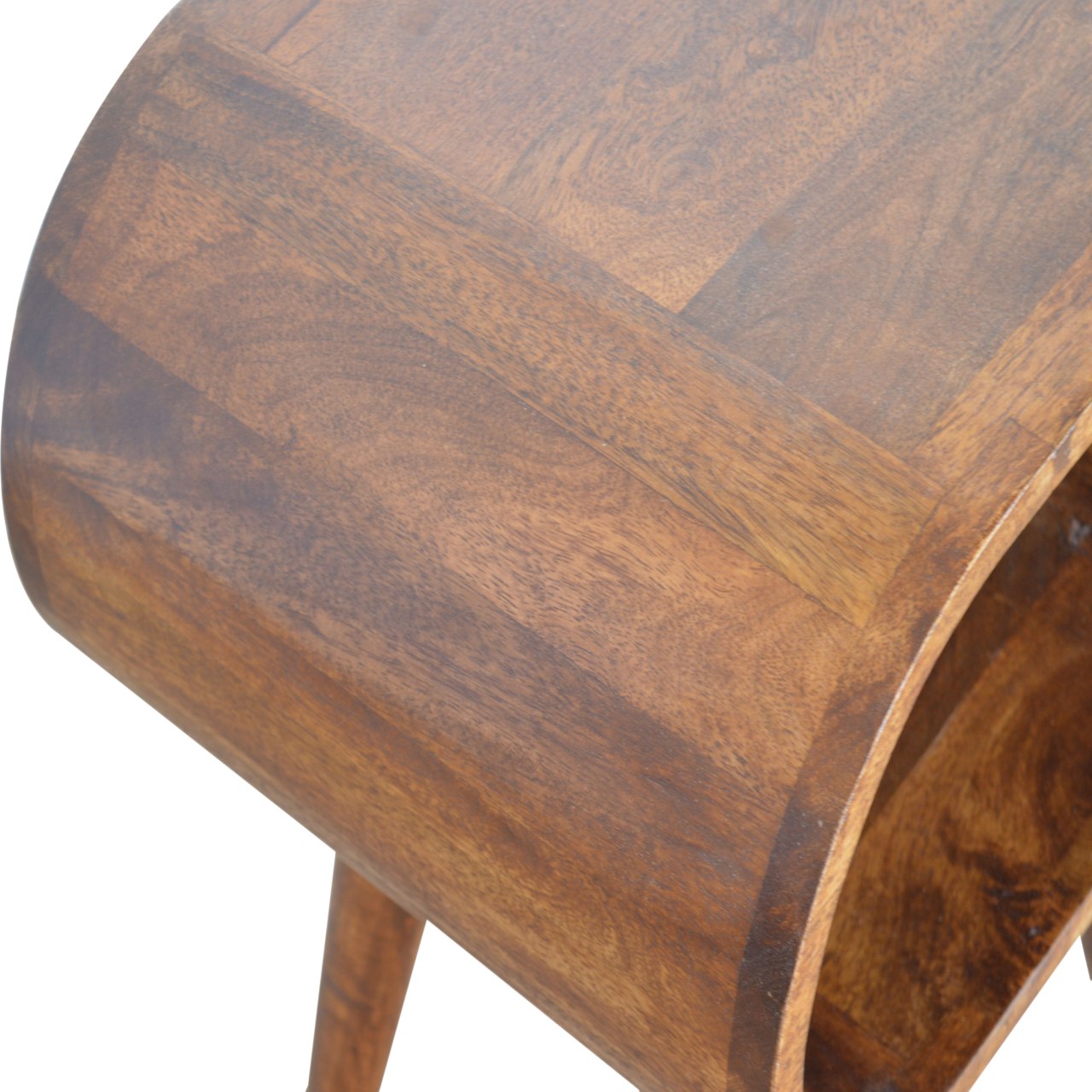 Solid Mango Wood Chestnut Open Nightstand - Image 4