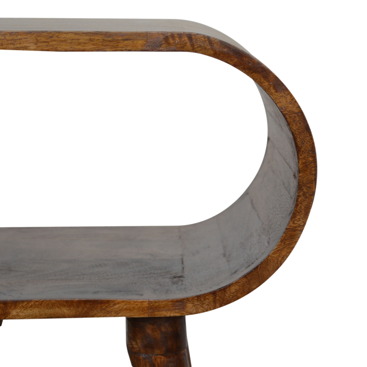 Solid Mango Wood Chestnut Open Nightstand - Image 5