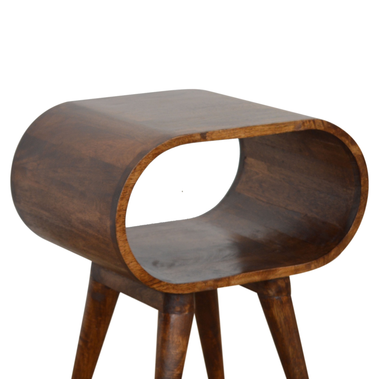 Solid Mango Wood Chestnut Open Nightstand - Image 7