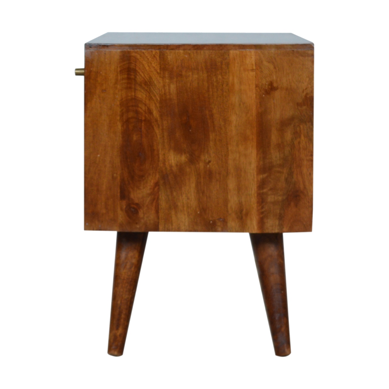 Solid Mango Wood Chestnut Gold Inlay Abstract Sideboard - Image 8