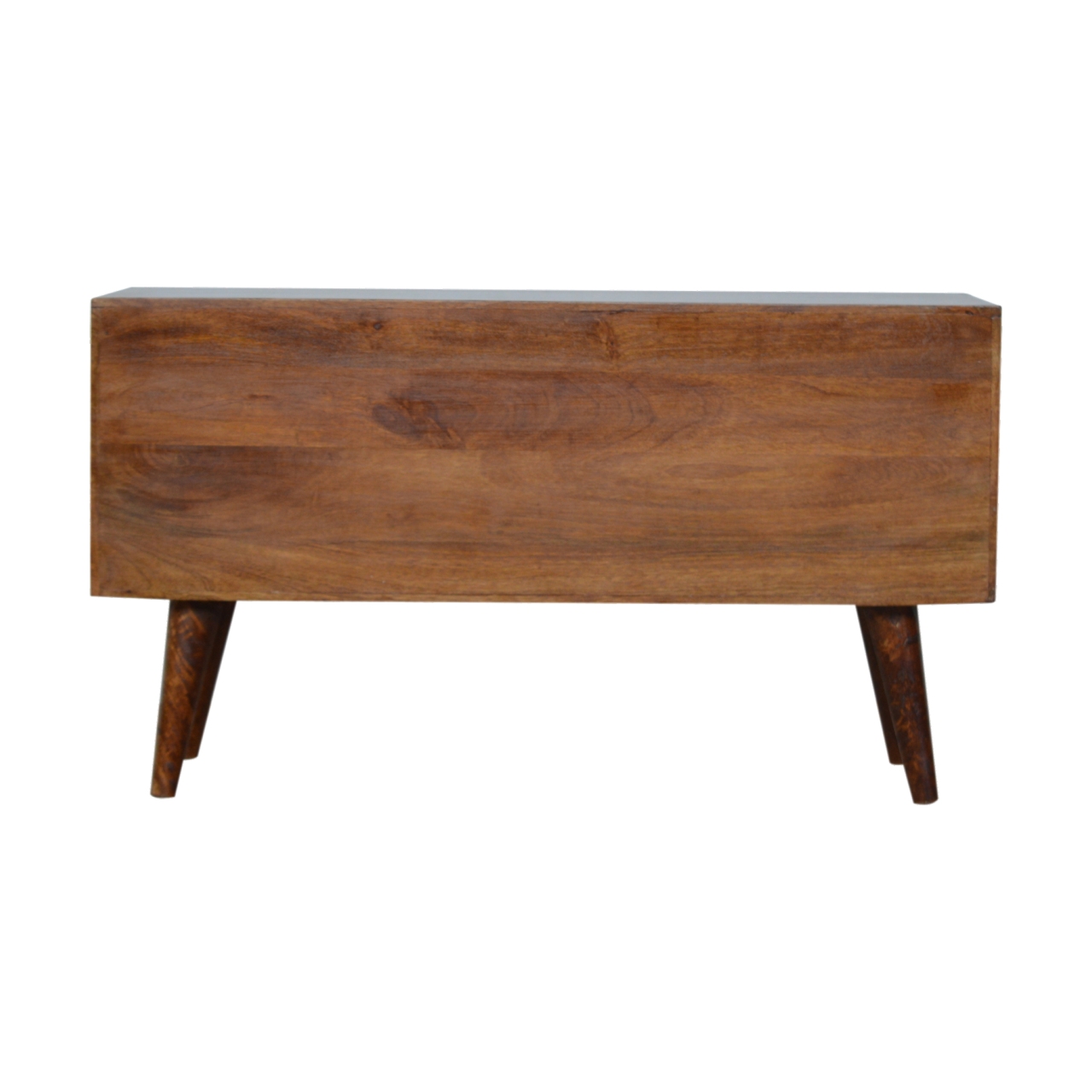 Solid Mango Wood Chestnut Gold Inlay Abstract Sideboard - Image 9