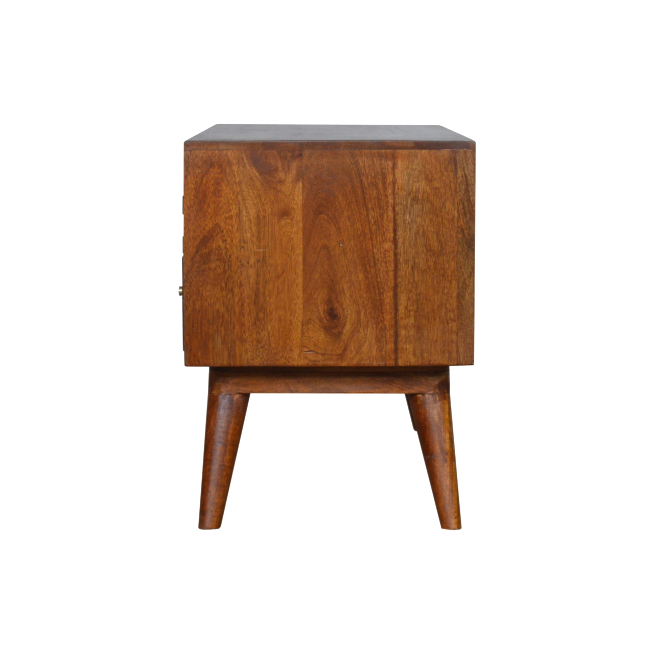 Solid Mango Wood Tile Carved Chestnut TV Unit - Image 8