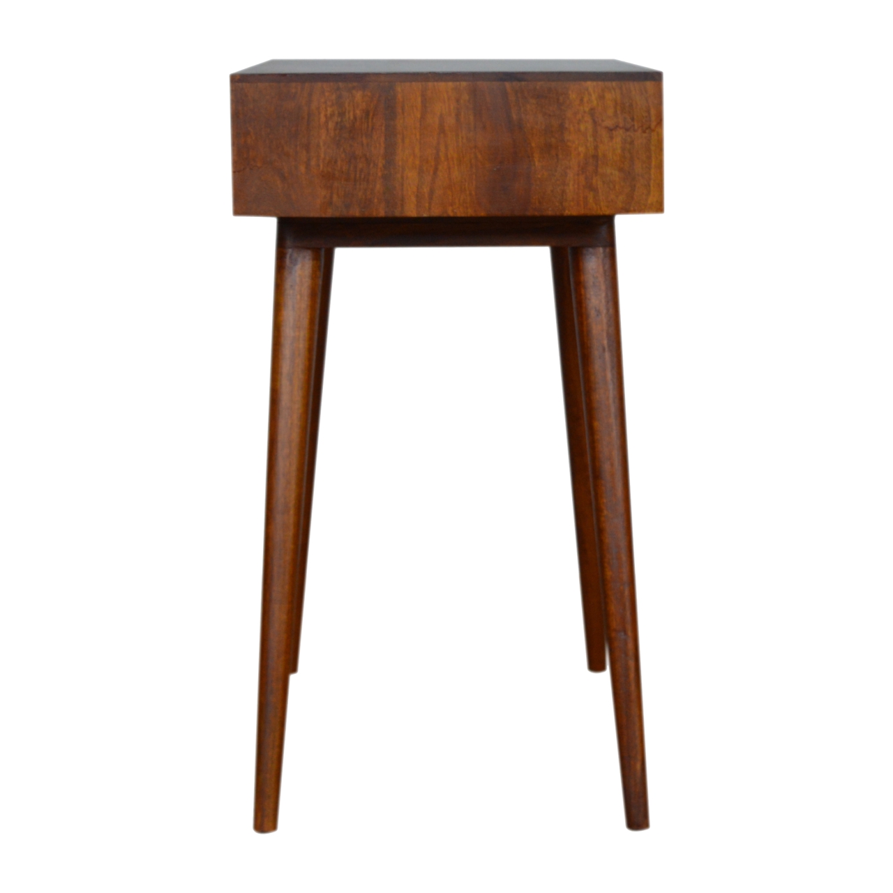 Solid Mango Wood Chestnut Finished 2 Tiled Drawer Console Table - Image 8