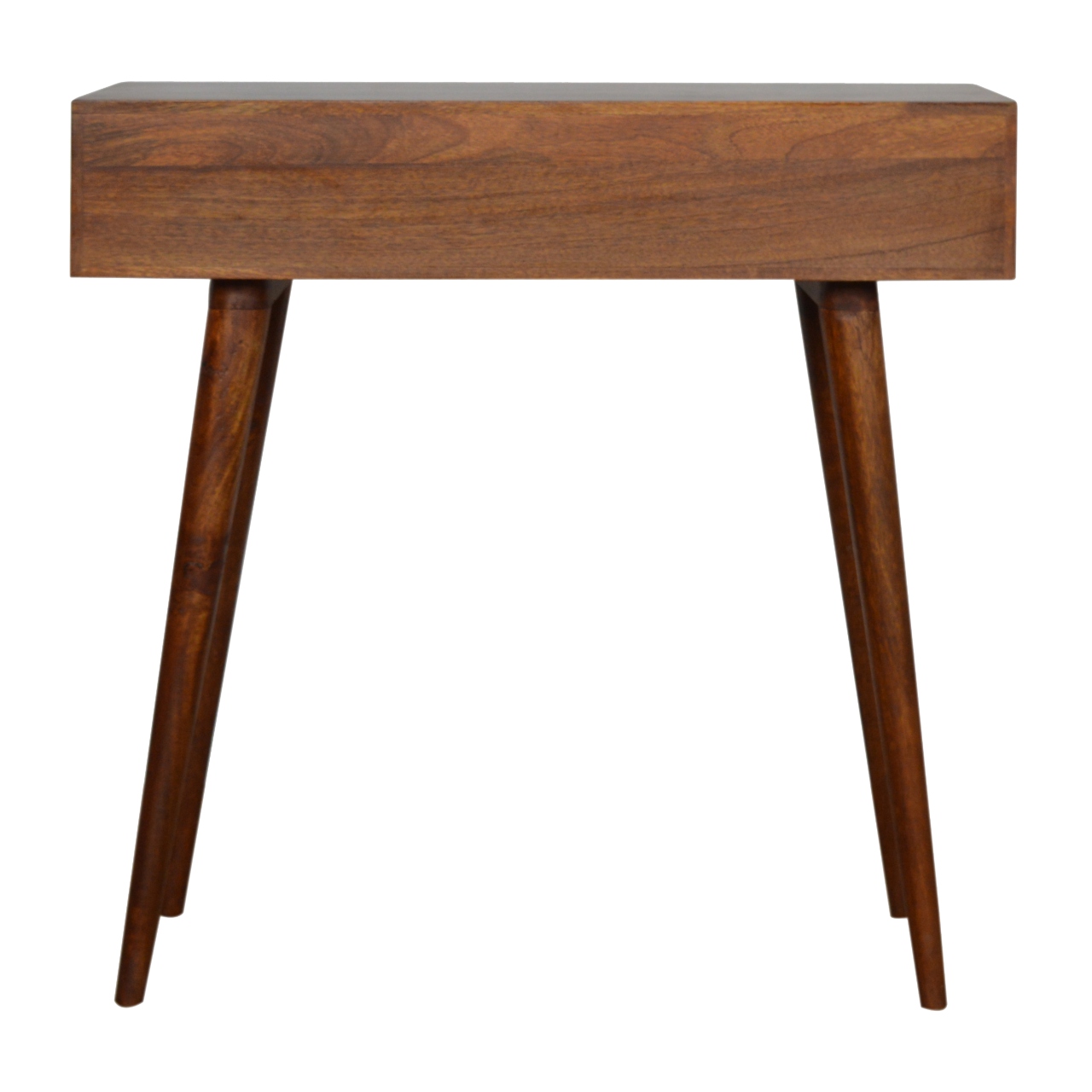 Solid Mango Wood Chestnut Finished 2 Tiled Drawer Console Table - Image 9