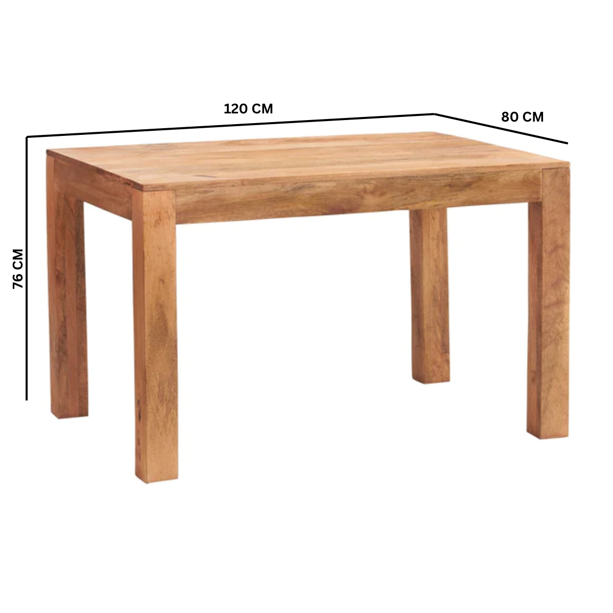 Toko Light Mango Small Dining Table 4ft (120cm) - Image 3