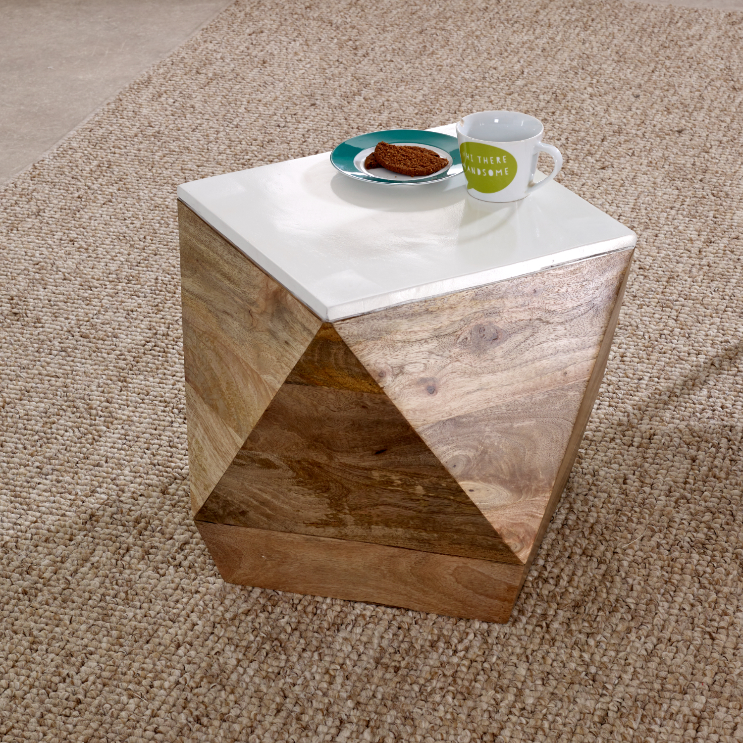 Alfie Side Table Solid Mango Wood - Image 8