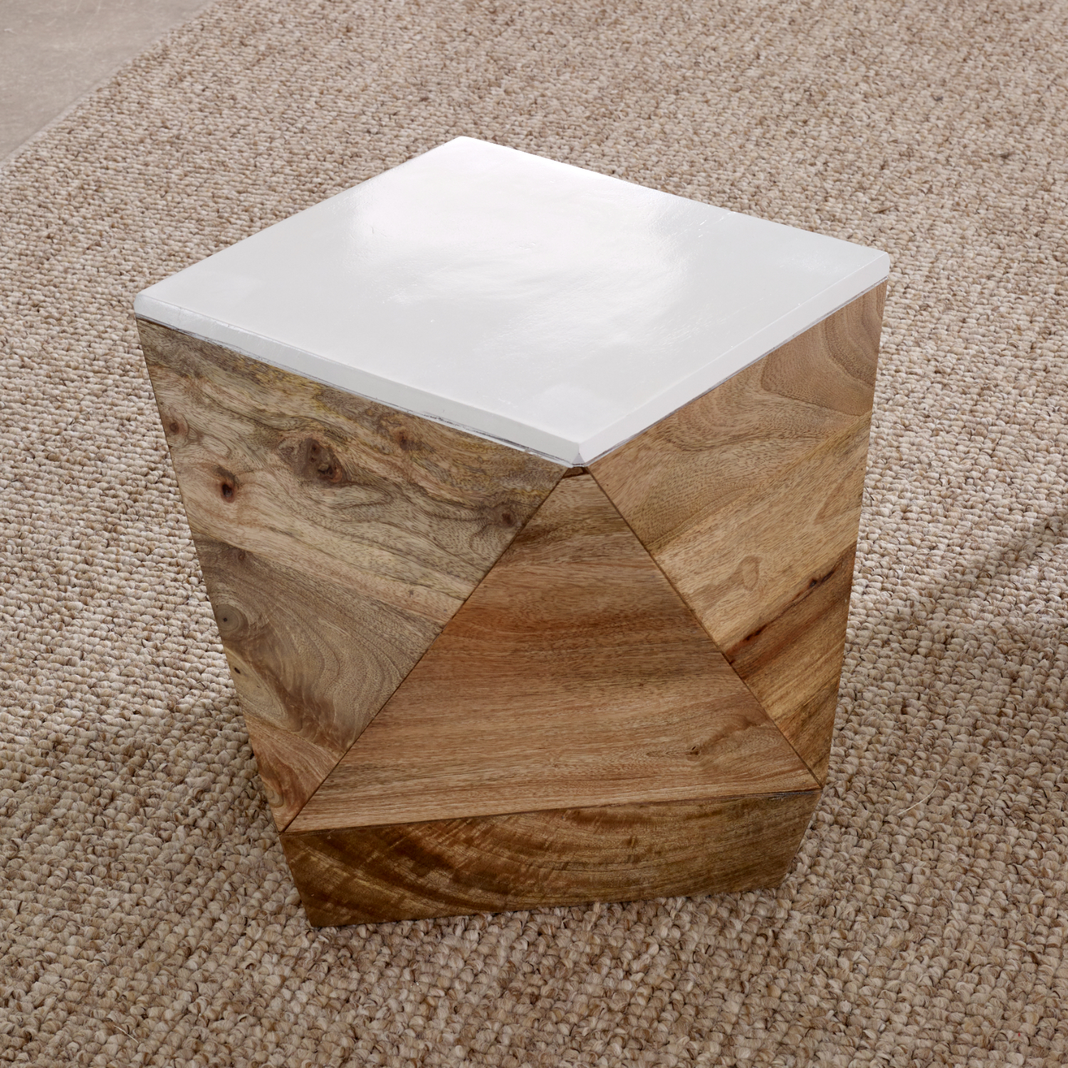 Alfie Side Table Solid Mango Wood - Image 3