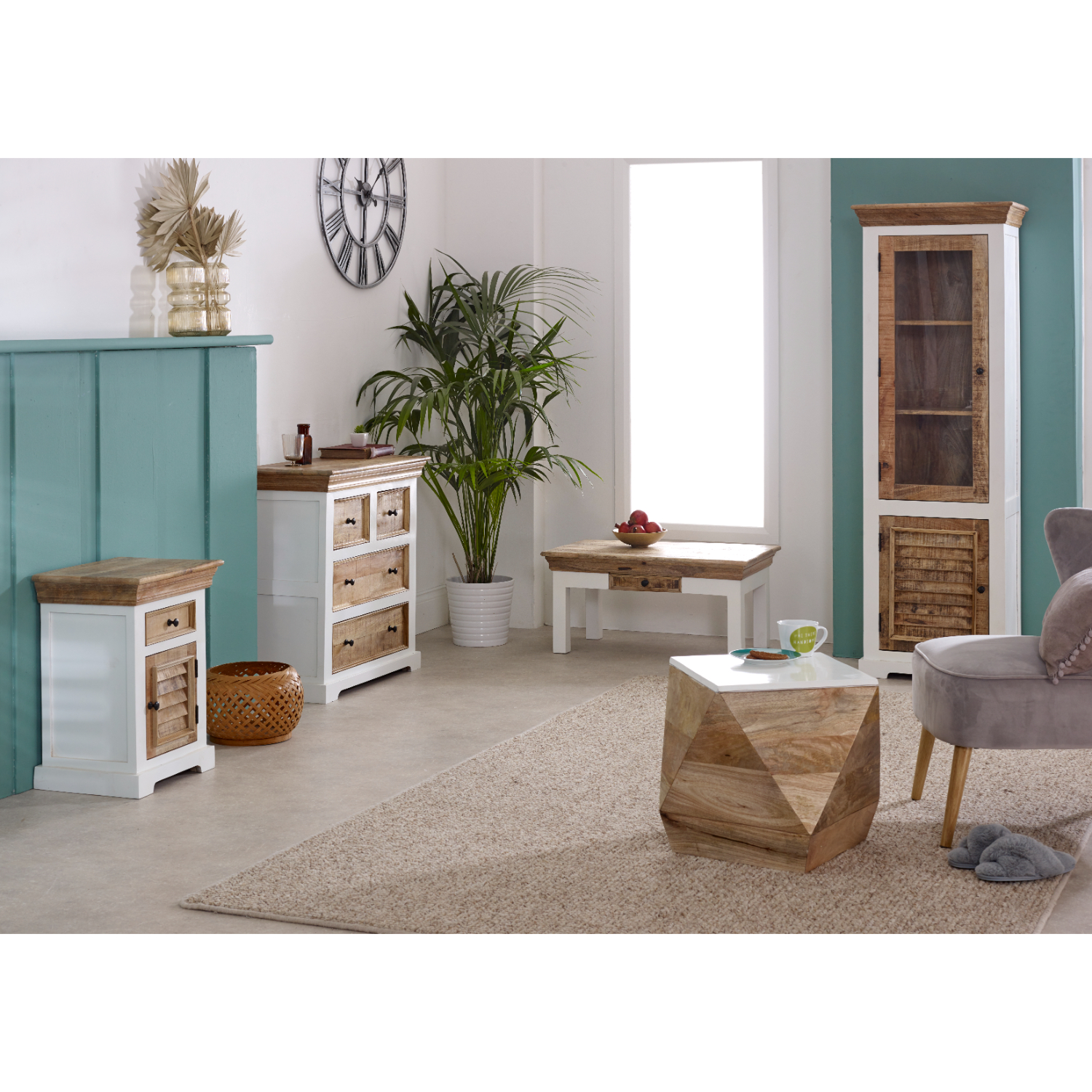 Alfie Side Table Solid Mango Wood - Image 9