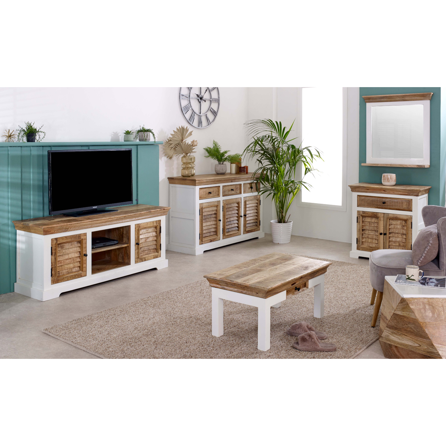 Alfie Side Table Solid Mango Wood - Image 11