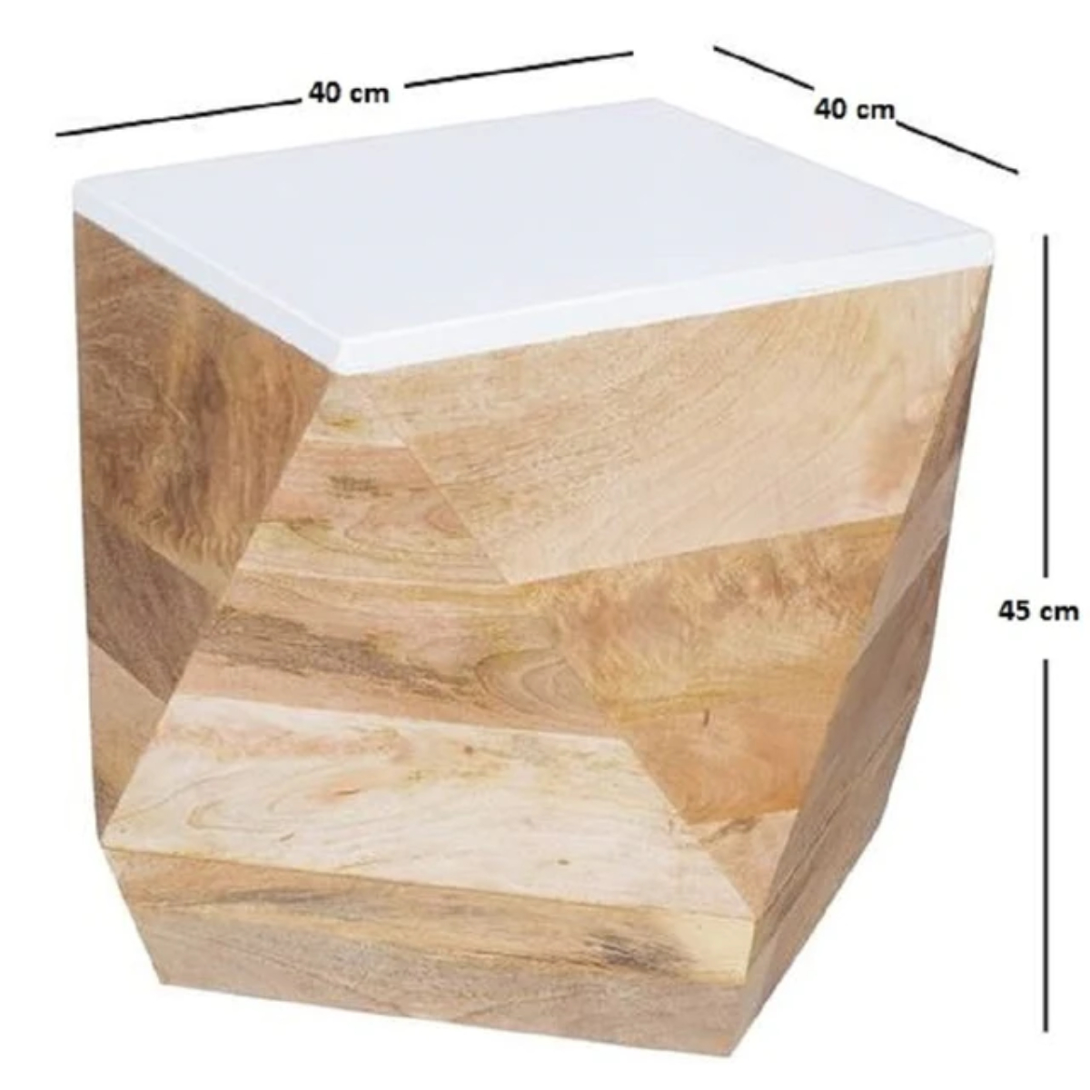 Alfie Side Table Solid Mango Wood - Image 7