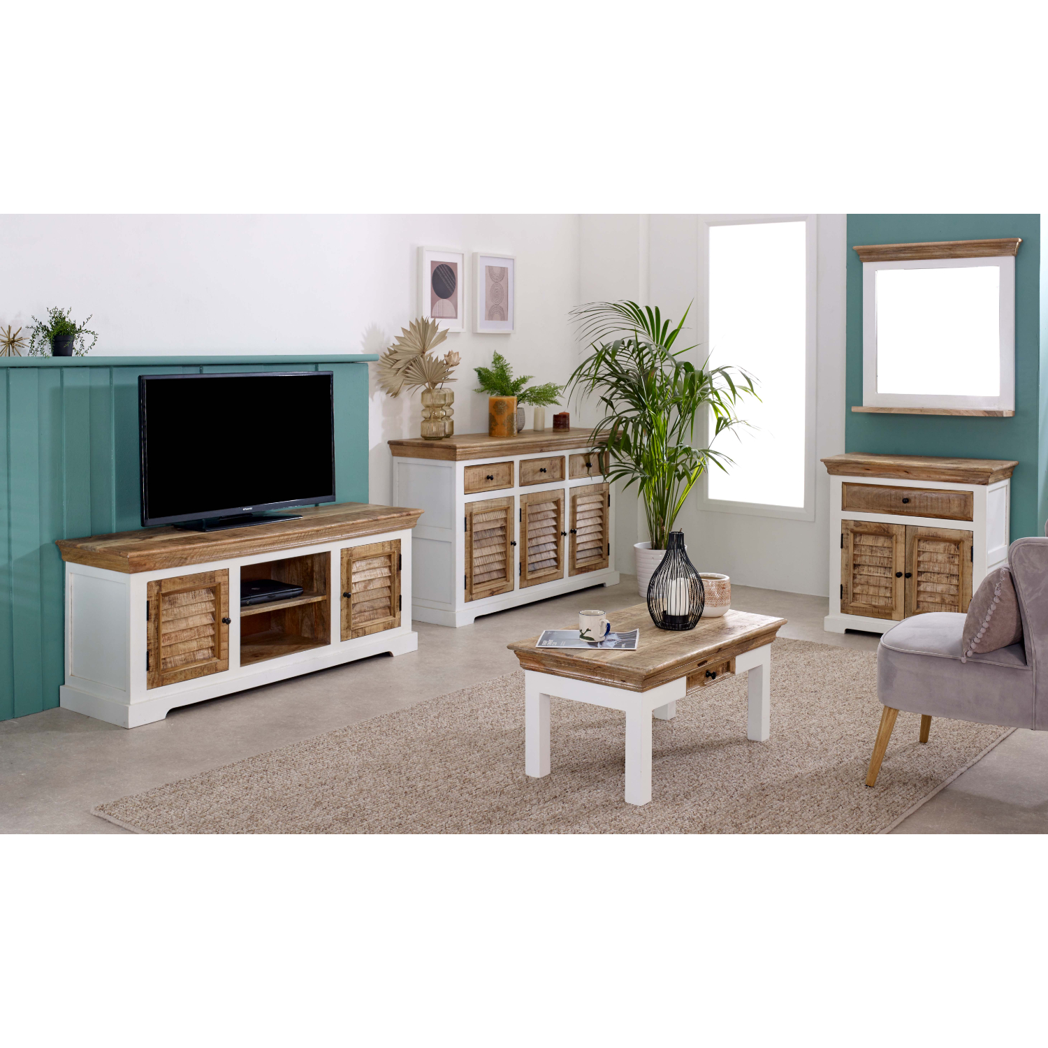Alfie Wood Sideboard - 3 Drawers & 3 Doors - Image 14