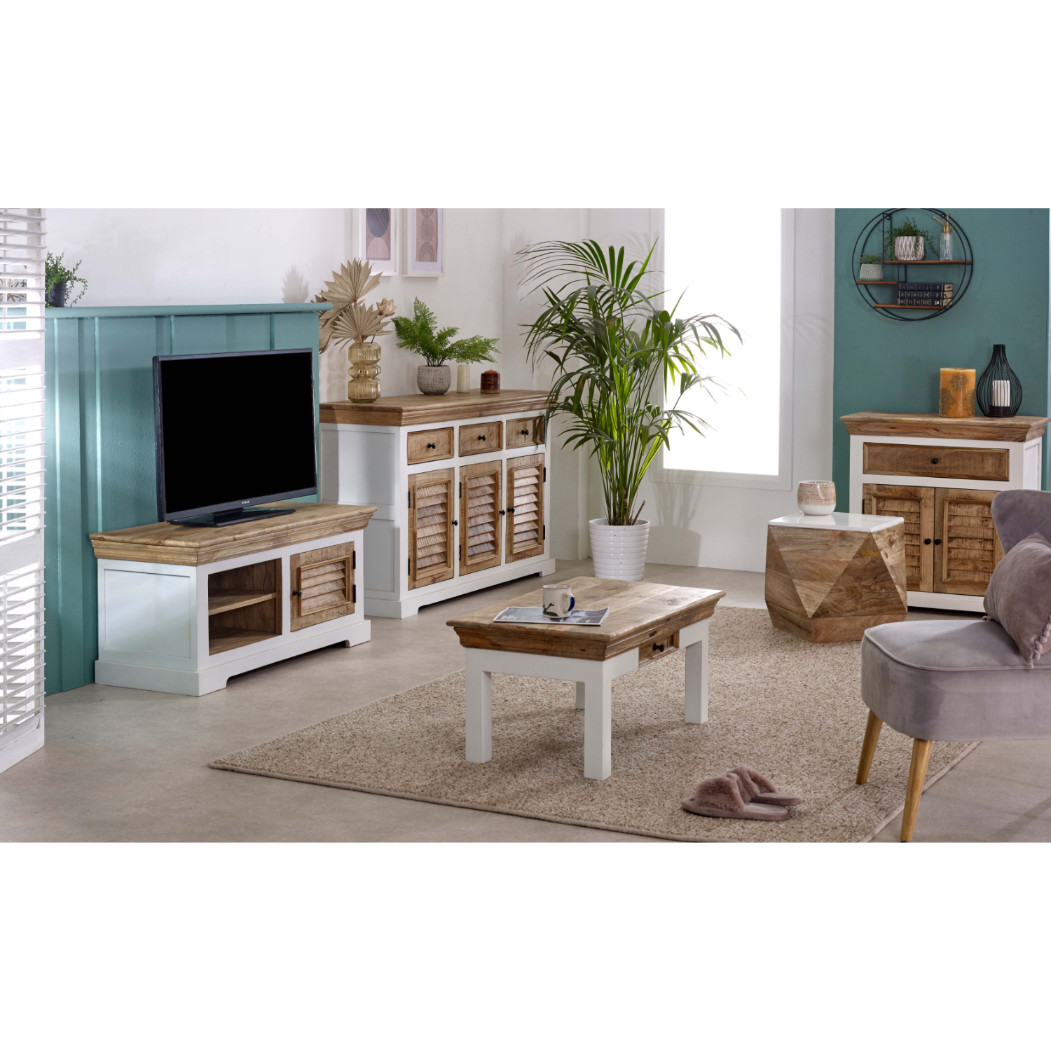 Alfie Wood Sideboard - 3 Drawers & 3 Doors - Image 15