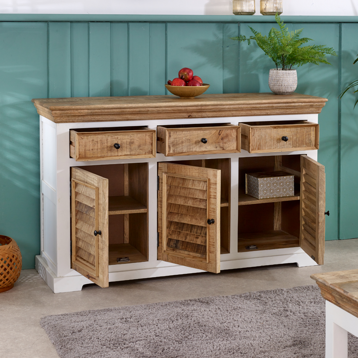 Alfie Wood Sideboard - 3 Drawers & 3 Doors - Image 5