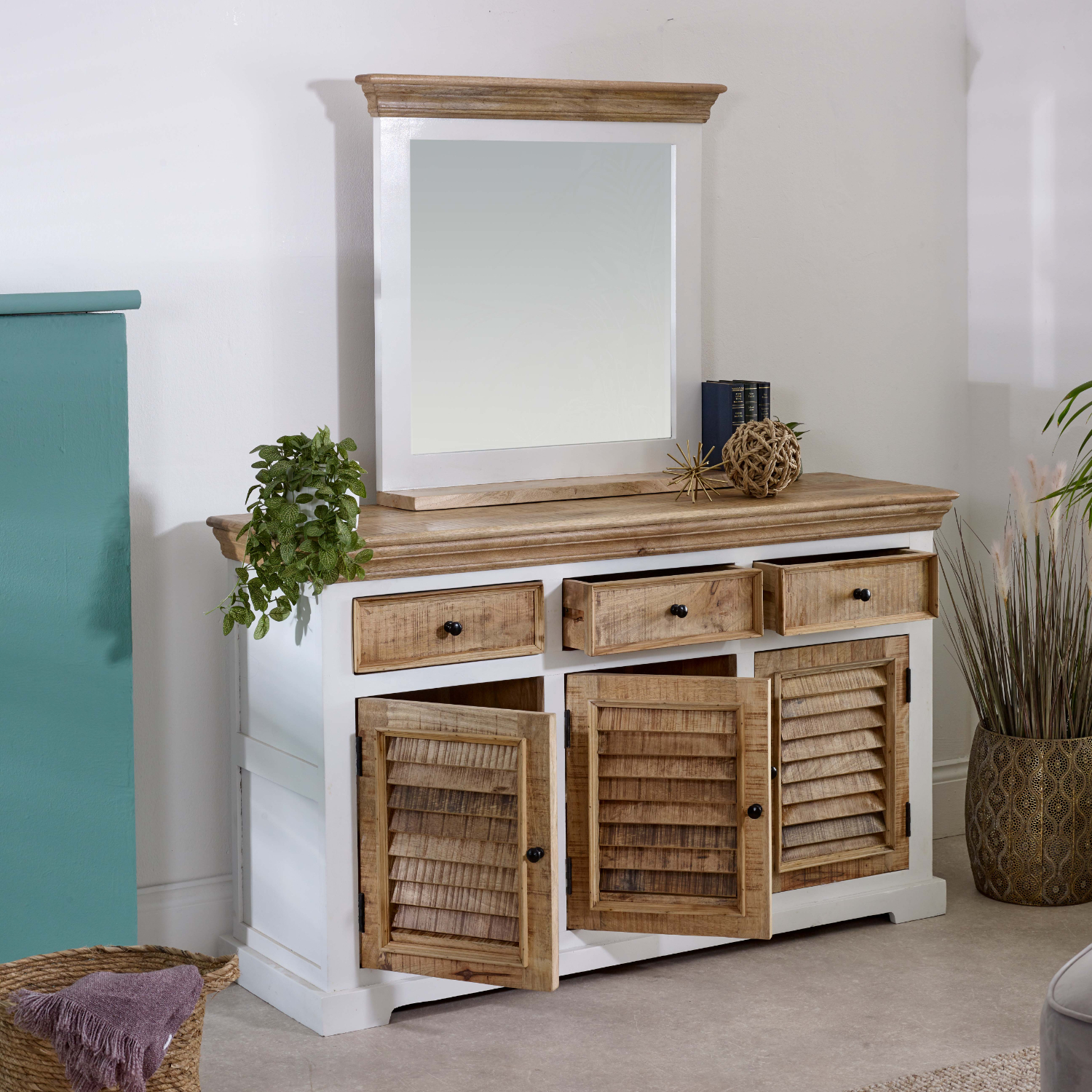 Alfie Wood Sideboard - 3 Drawers & 3 Doors - Image 6
