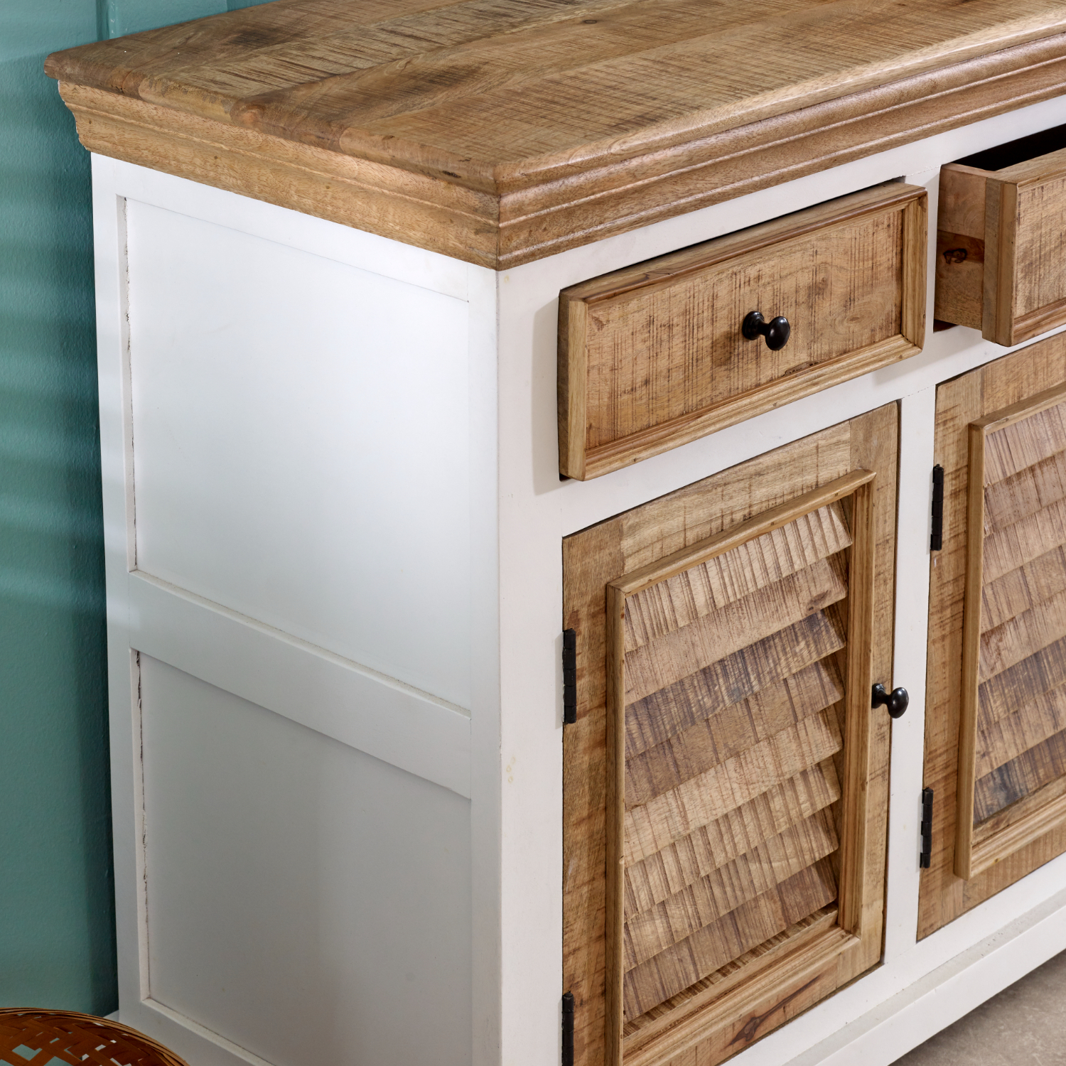 Alfie Wood Sideboard - 3 Drawers & 3 Doors - Image 7