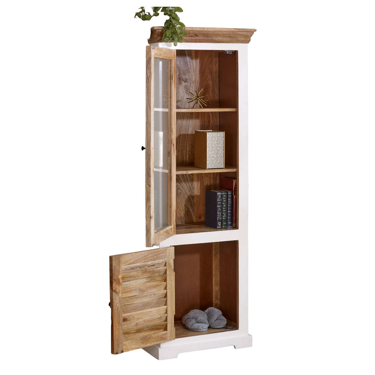 Alfie Wood Bookcase/Display Cabinet - 3 Shelves & 1 Door - Image 2