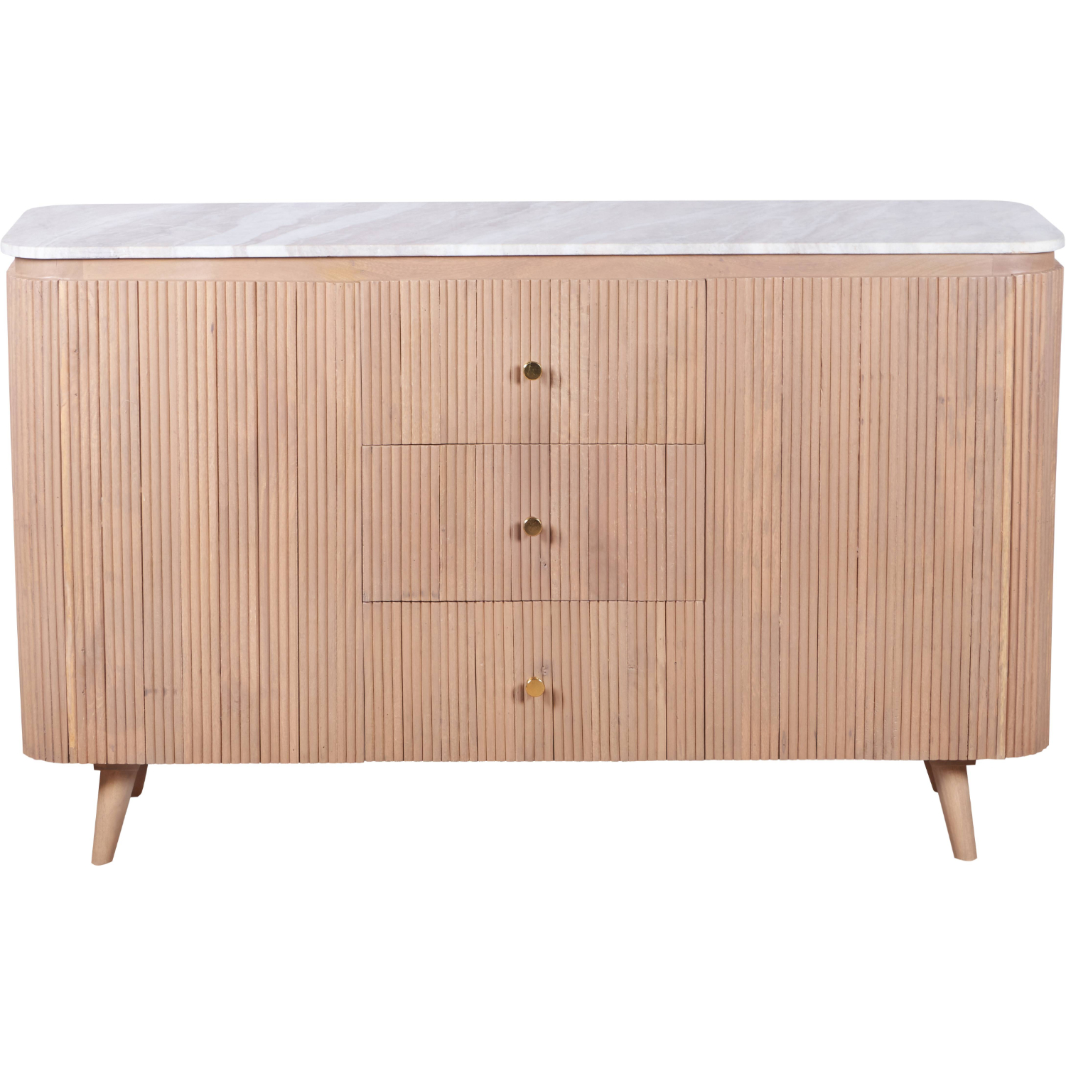Ashford Natural Marble & Wood Extra Large Sideboard - Image 2