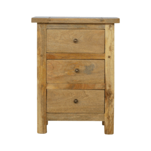 Solid Mango Wood Mango Wood Country Style Three Drawer Chest