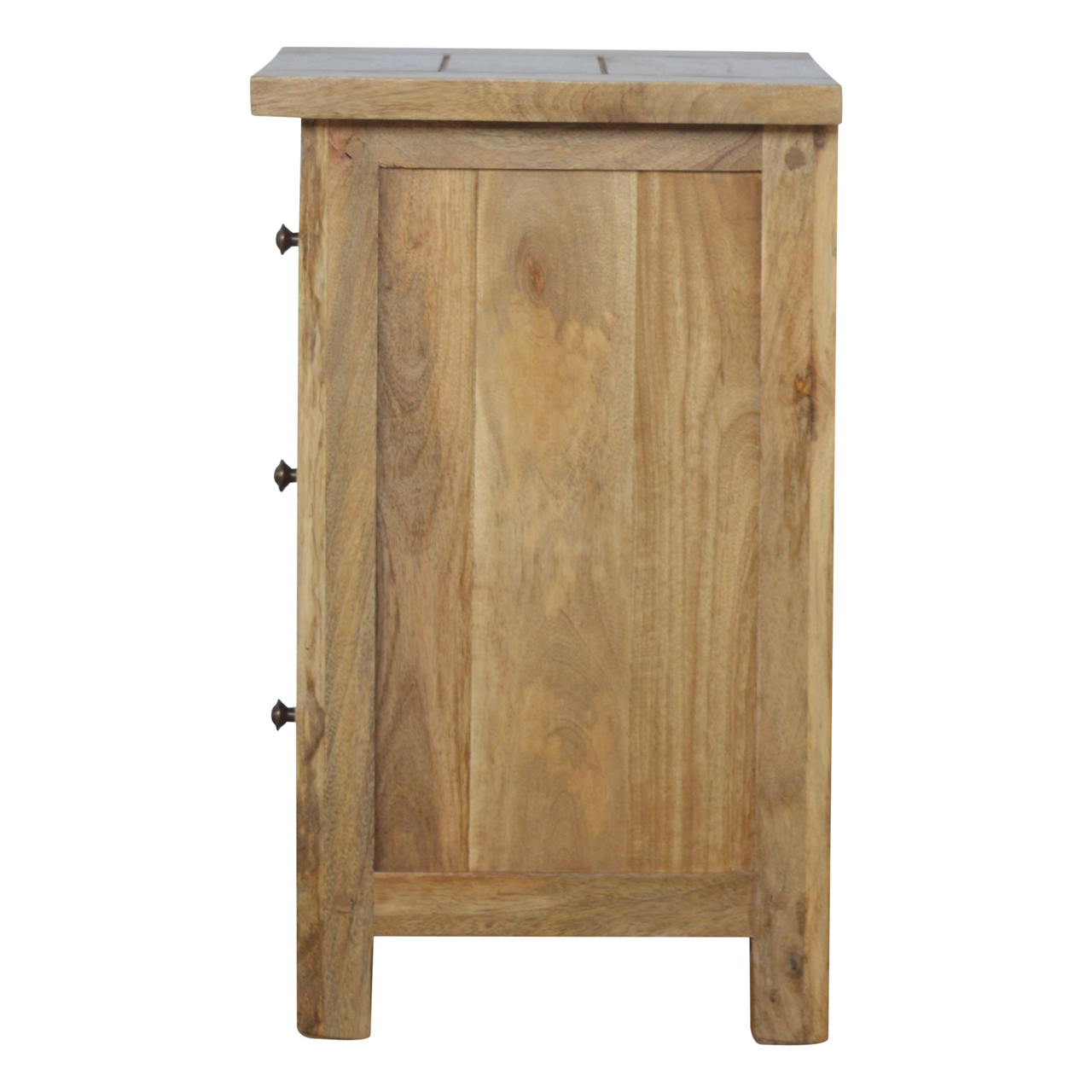Solid Mango Wood Mango Wood Country Style Three Drawer Chest - Image 8