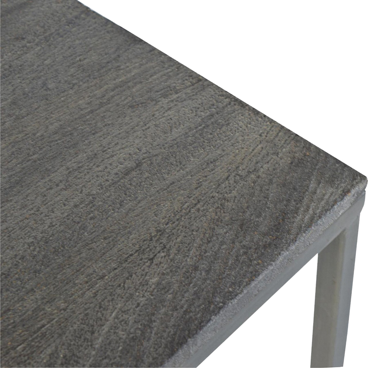 Solid Mango Wood Industrial Iron Base Set of 3 Coffee Tables - Image 5