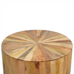 Solid Mango Wood Round Wooden Coffee Table