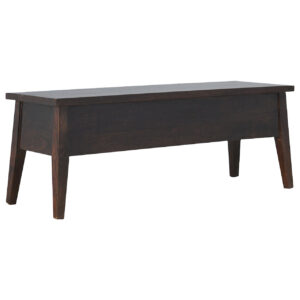 Solid Mango Wood Walnut Hallway Storage Bench