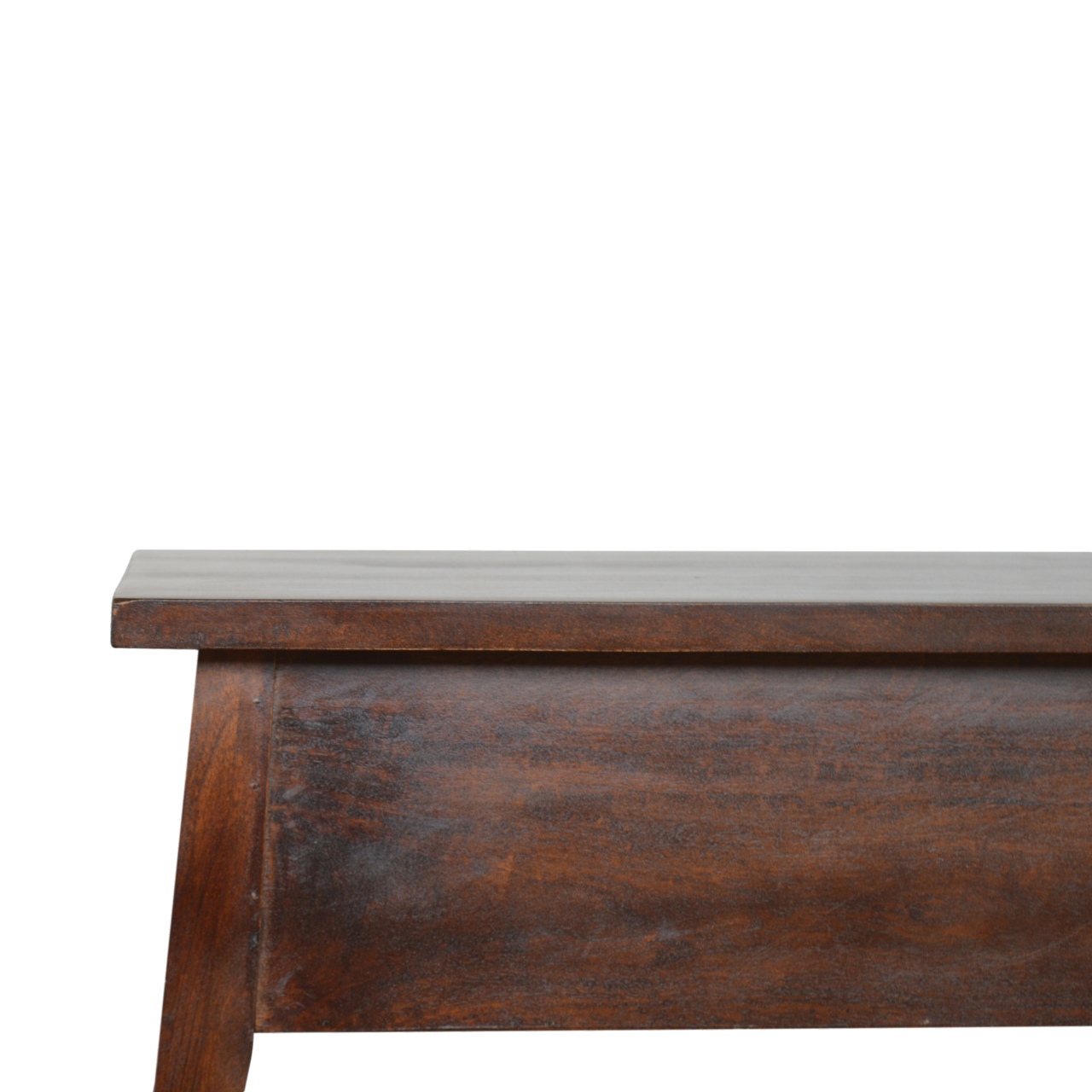 Solid Mango Wood Solid Walnut Finished Mango Wood Storage Box on Legs - Image 3