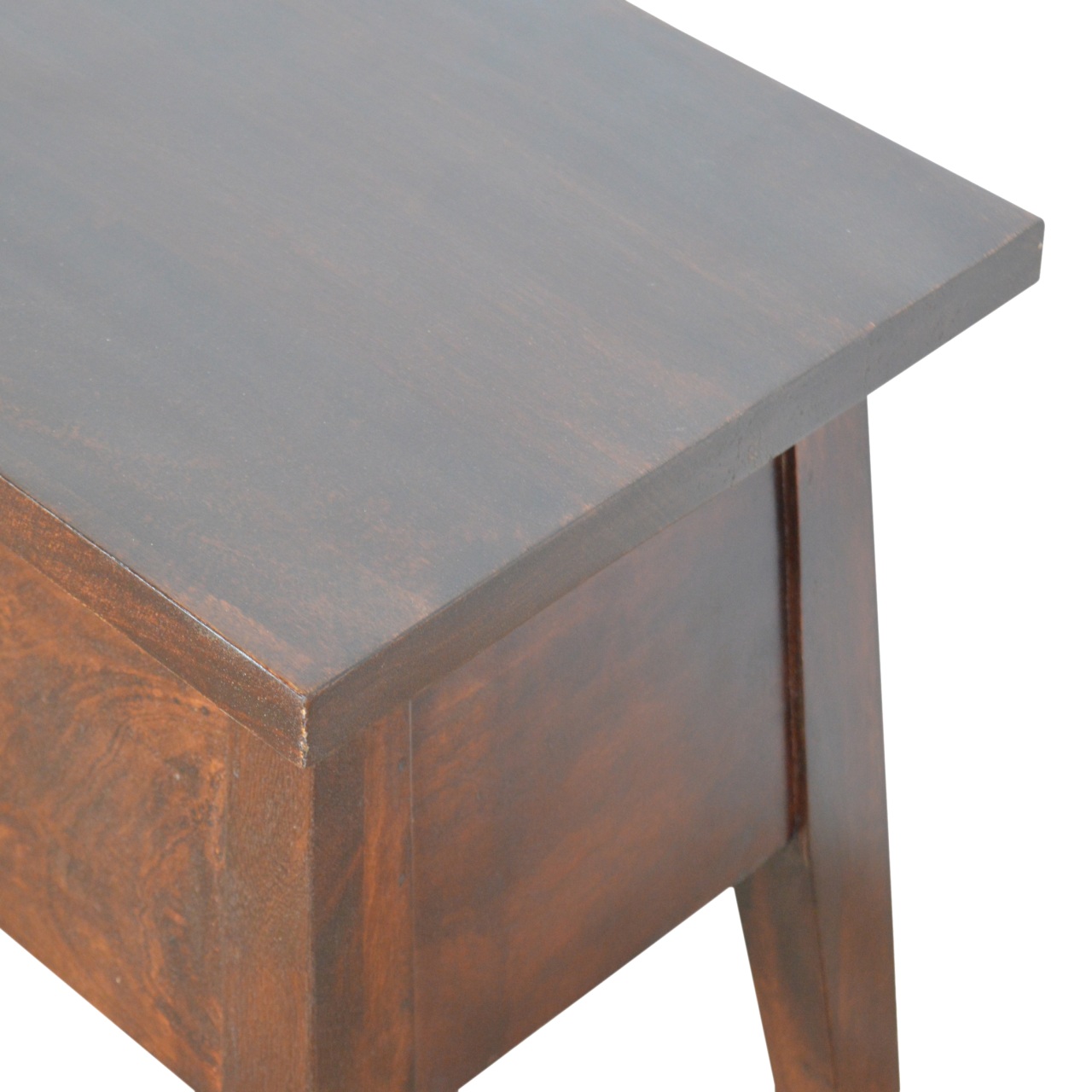 Solid Mango Wood Solid Walnut Finished Mango Wood Storage Box on Legs - Image 5