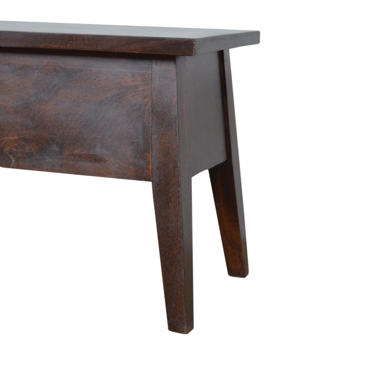 Solid Mango Wood Solid Walnut Finished Mango Wood Storage Box on Legs - Image 4