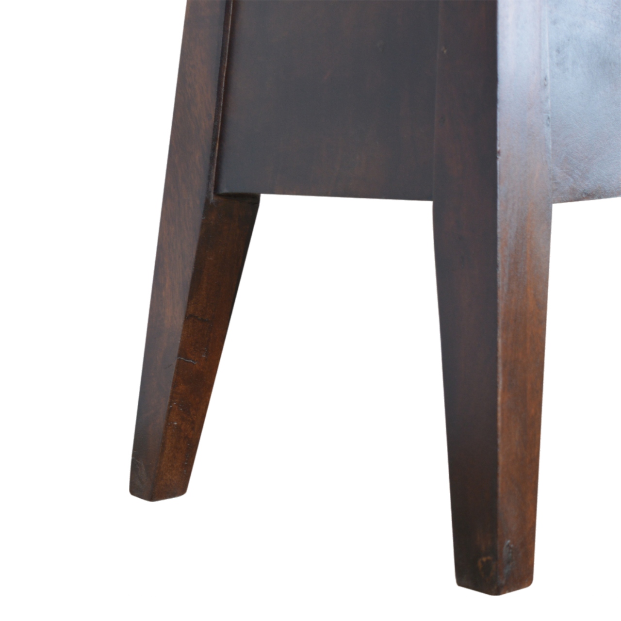 Solid Mango Wood Solid Walnut Finished Mango Wood Storage Box on Legs - Image 6