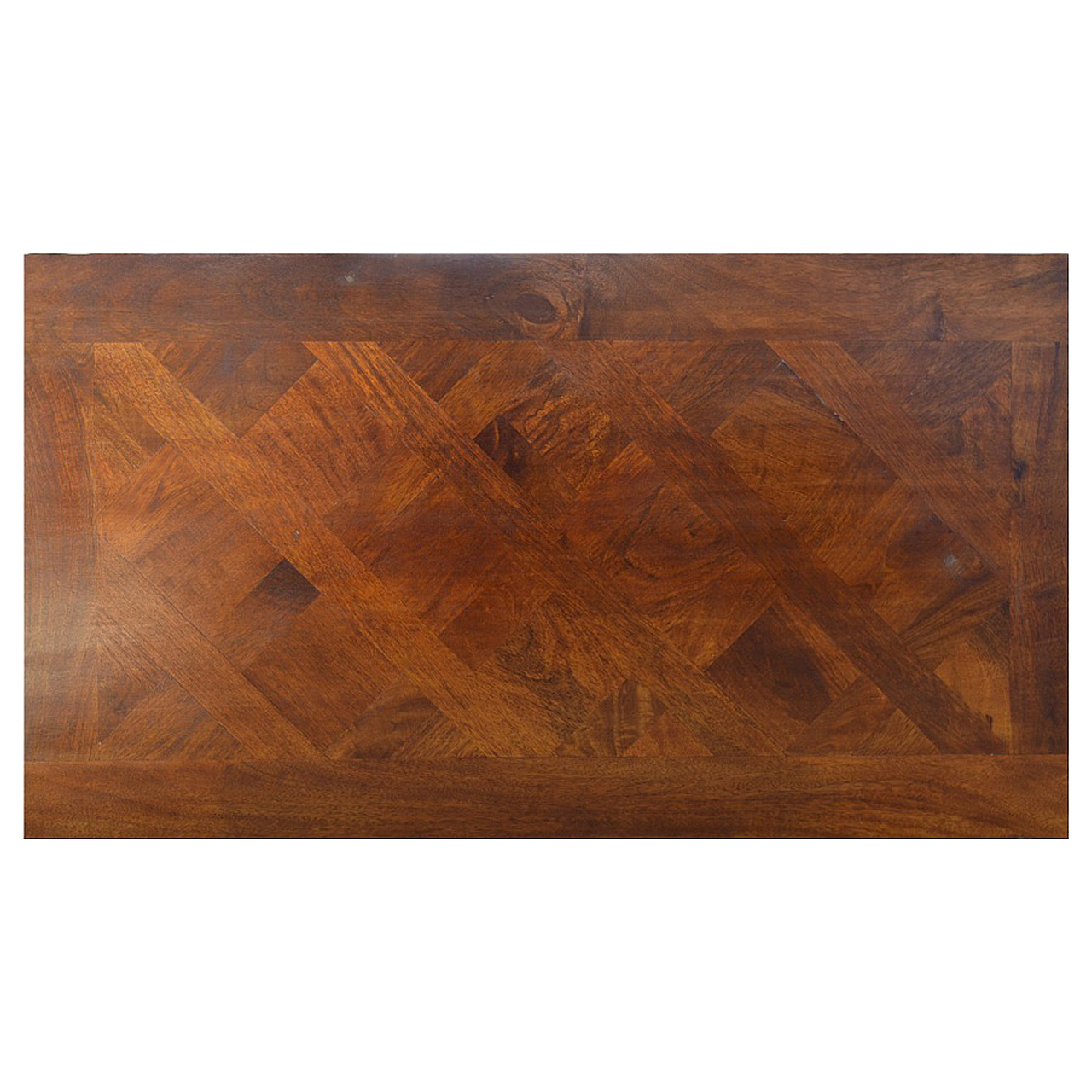 Solid Mango Wood Chestnut Finished Coffee Table with Hand Turned Legs - Image 7