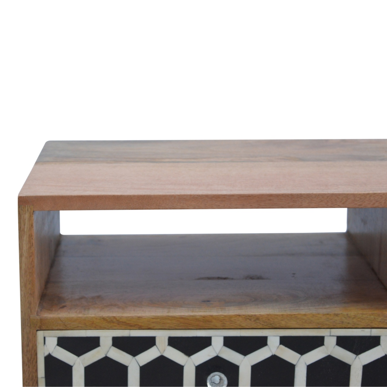 Solid Mango Wood Bone Inlay Media Unit - Image 4