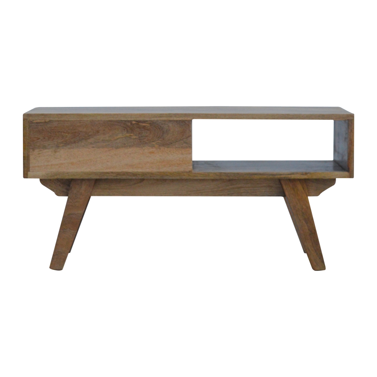 Solid Mango Wood Two Tone Hand Painted Media Unit - Image 9