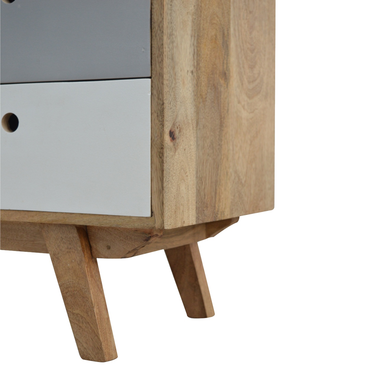 Solid Mango Wood Two Tone Hand Painted Cabinet - Image 7