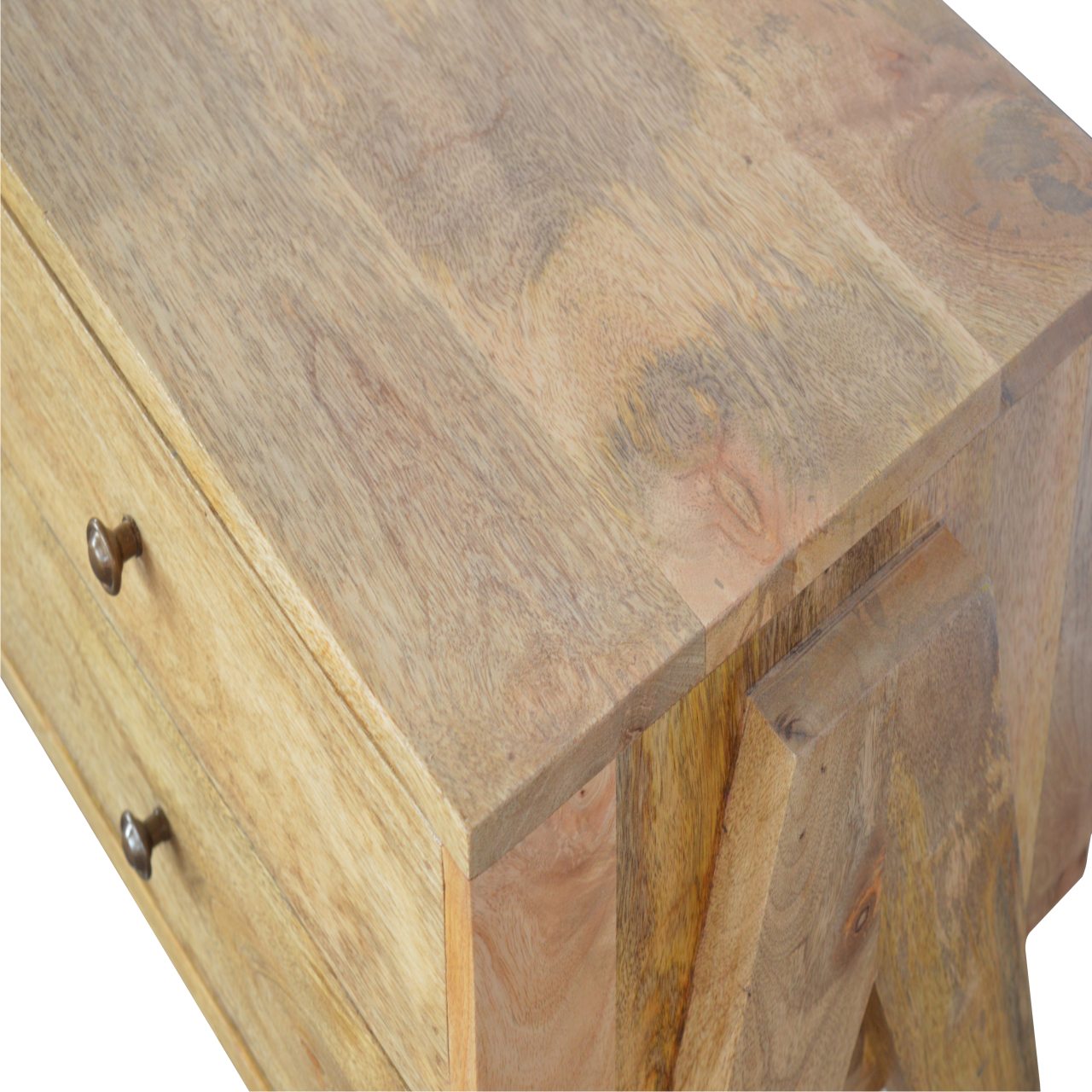 Solid Mango Wood Trestle Media Unit - Image 5