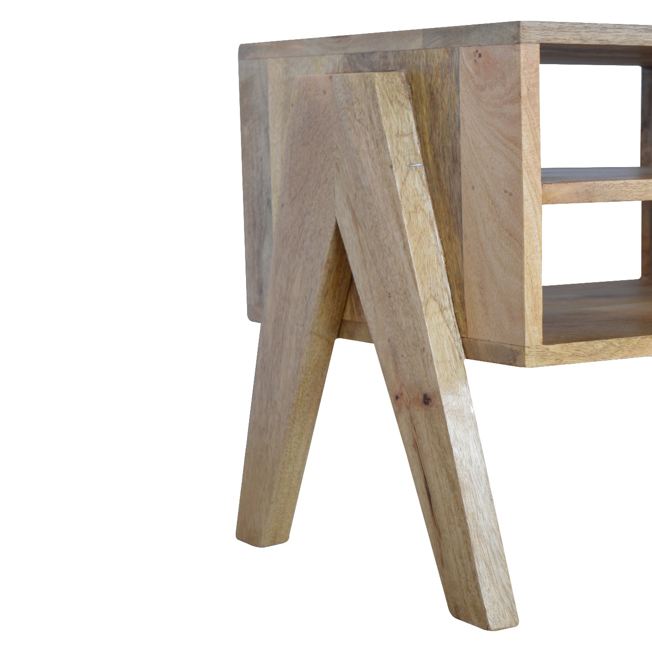 Solid Mango Wood Trestle Media Unit - Image 6