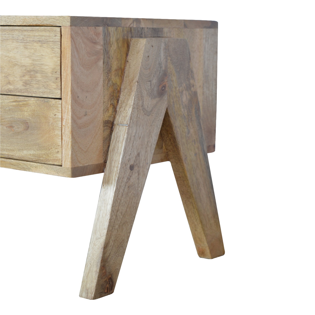 Solid Mango Wood Trestle Media Unit - Image 7