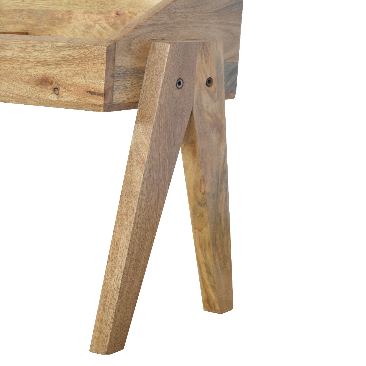 Solid Mango Wood Trestle Magazine Rack - Image 6