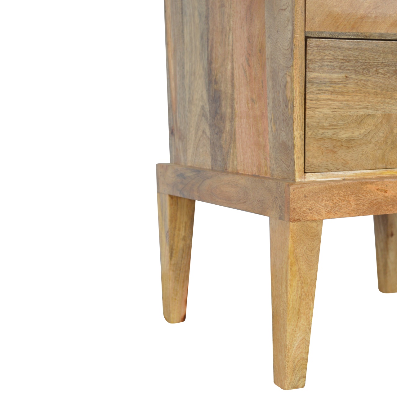Solid Mango Wood Solid Wood Bedside with T-Bar Knobs - Image 5