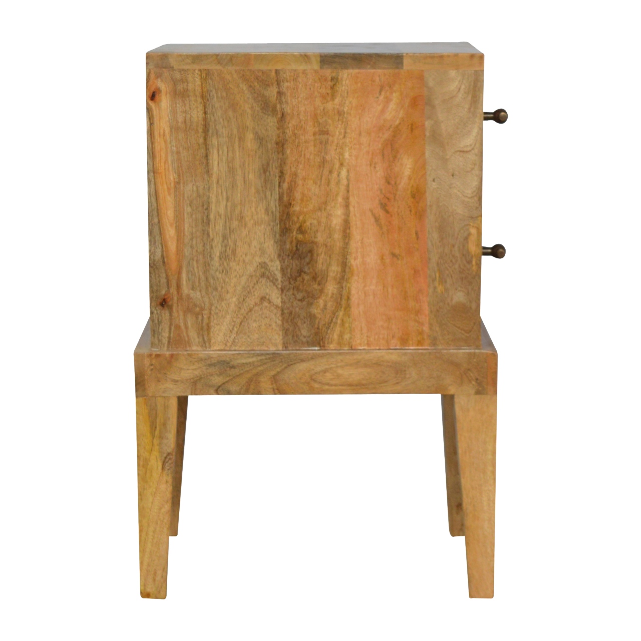 Solid Mango Wood Solid Wood Bedside with T-Bar Knobs - Image 7