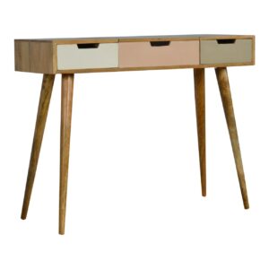 Solid Mango Wood Pink Gradient Dressing Table