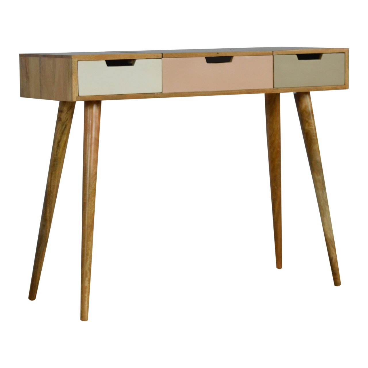 Solid Mango Wood Pink Gradient Dressing Table