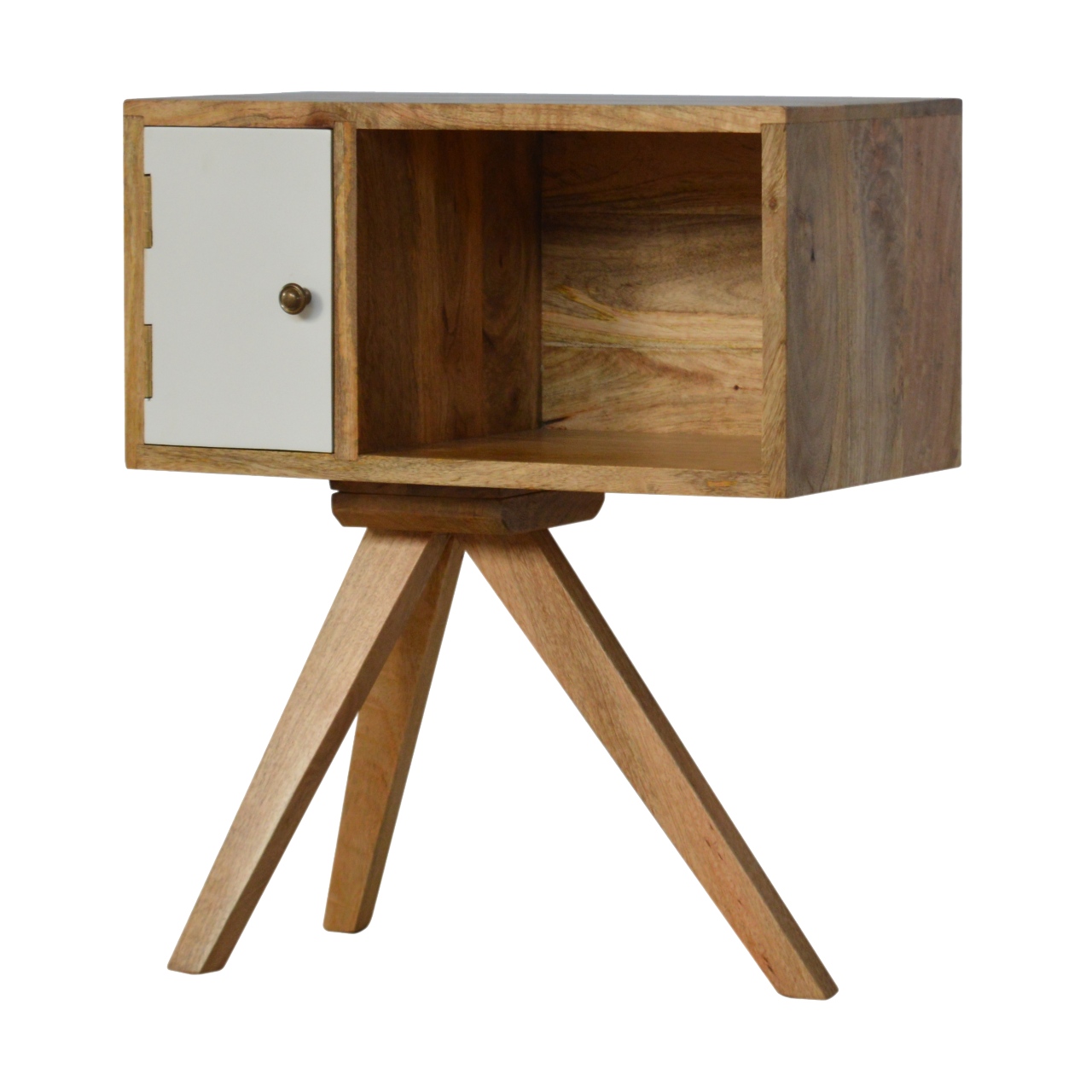 Solid Mango Wood Solid Wood Tripod Bedside - Image 2
