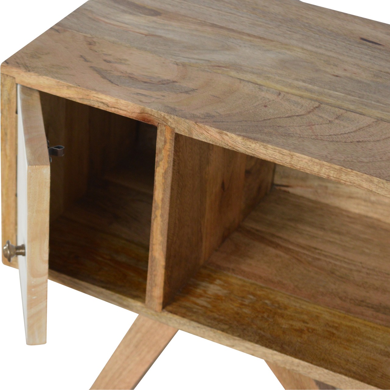 Solid Mango Wood Solid Wood Tripod Bedside - Image 4